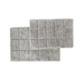thumbnail image 1 of Cotton Checkered 2-Piece Silver Highly Absorbent Non-Slip Bath Rug Set by Superior, 1 of 2