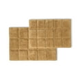 thumbnail image 1 of Cotton Checkered 2-Piece Toast Highly Absorbent Non-Slip Bath Rug Set by Superior, 1 of 2