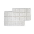 thumbnail image 1 of Cotton Checkered 2-Piece White Highly Absorbent Non-Slip Bath Rug Set by Superior, 1 of 2