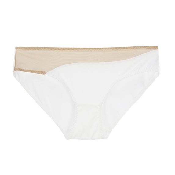 Cotton Cheeky Underwear for Women Women's Lace Briefs Floral Sheer Mesh Bikini Panties Valentine's Day Casual Underwear White XL