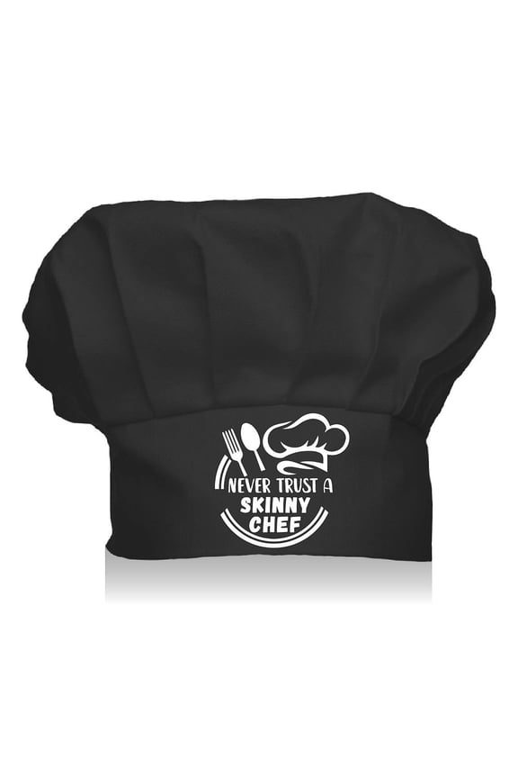 Cotton Chef Hats Black Hat White Pattern Tableware 67x67mm
