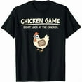 thumbnail image 1 of Cotton Chicken Graphic Tee T Shirt Top Dont Look Game Design Short Sleeve Crew Neck Novelty Black S-5XL, 1 of 5