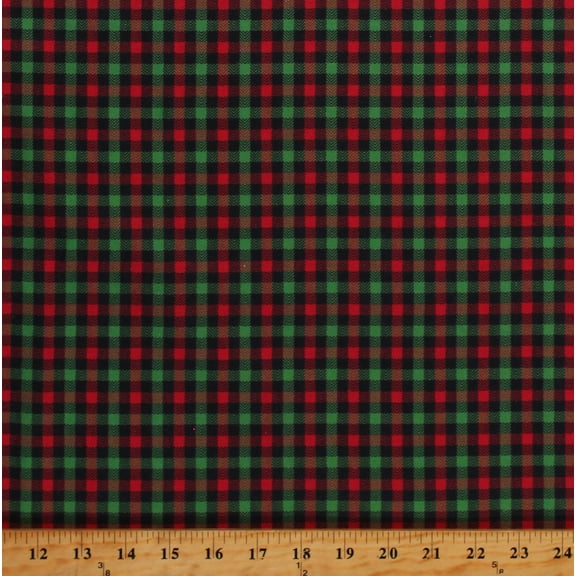 Cotton Christmas Buffalo Plaid Red Green Holiday Plaid 2022 Cotton Fabric Print by the Yard (123078)