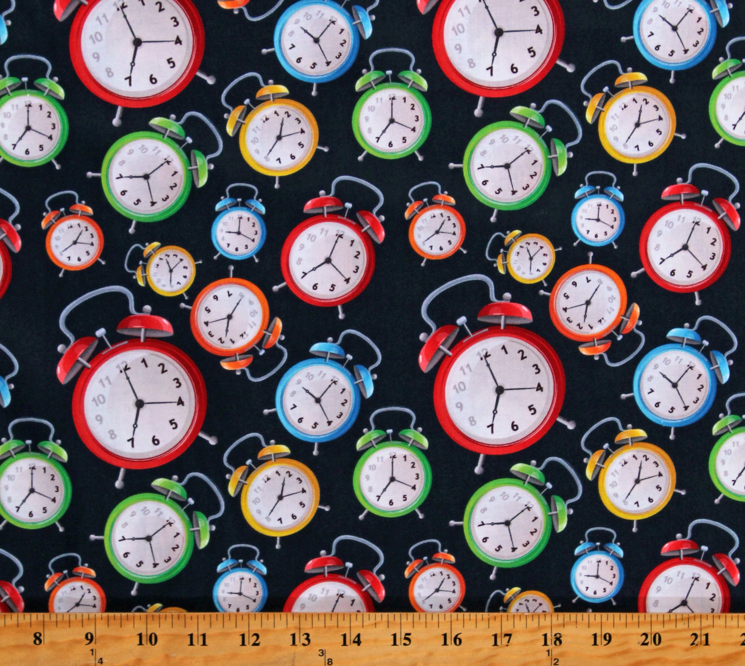 Cotton Clocks & Watches Time Vintage-Look Multi-Color Alarm Clocks on ...