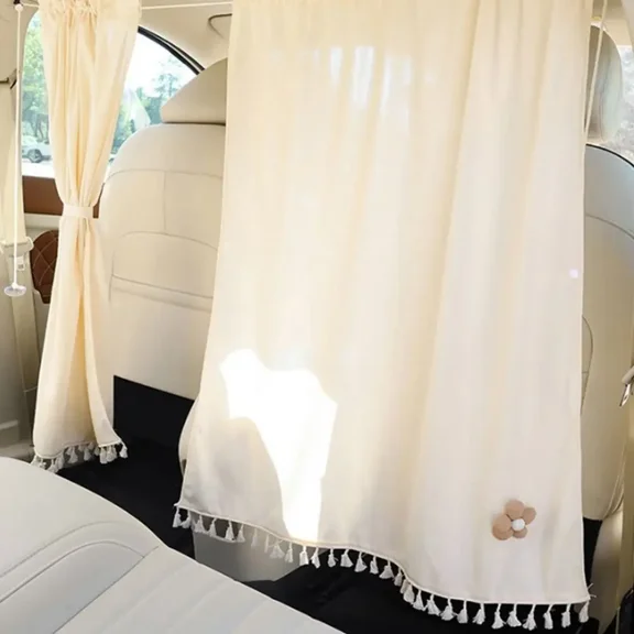 Cotton Cloth Car Divider Curtains Light Blocking Retractable Car Privacy Partition Curtain Portable Convenient
