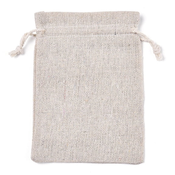 Cotton Cloth Packing Pouches Drawstring Bags Gift Sachet Bags Muslin bag Reusable Tea bag Rectangle Old Lace 14x10cm Cloth
