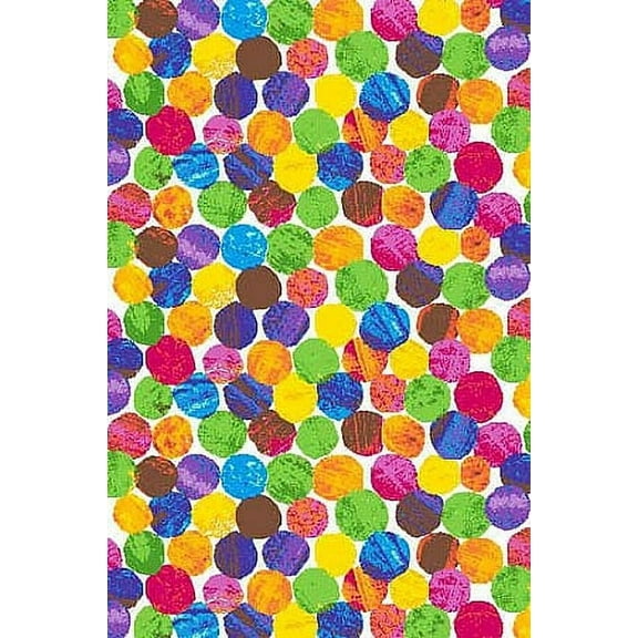 Cotton Colorful Dots Rainbow Circles Chalk-Look The Very Hungry Caterpillar Eric Carle Kids Cotton Fabric Print by the Yard (3474M)