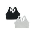thumbnail image 1 of Cotton Comfort 2-Pack Bralette - Grey Heather/Black Hue, 1 of 6