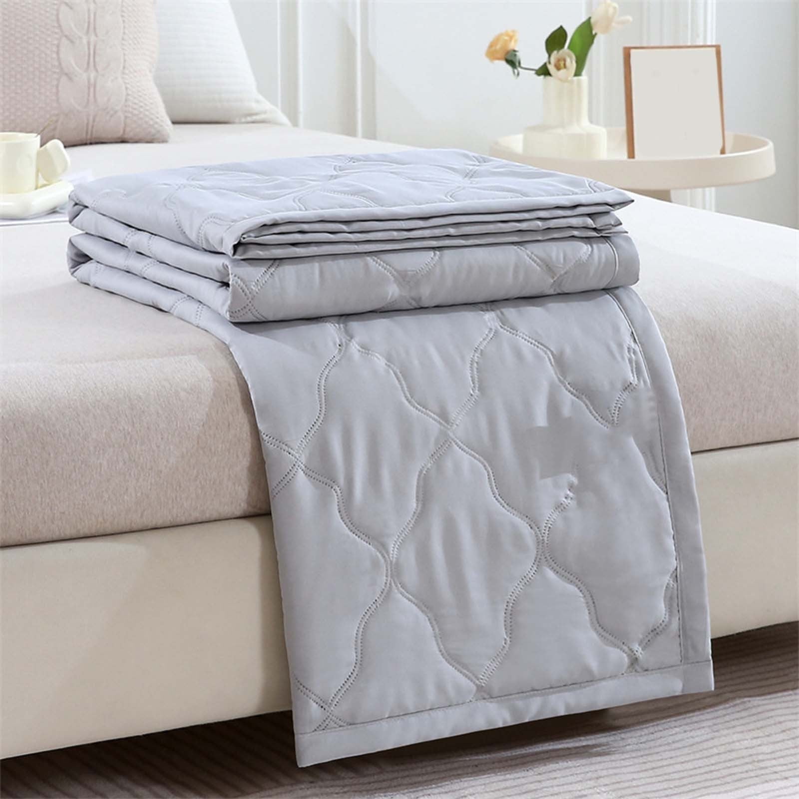 Cotton Comforter,Lightweight Comforter Queen, under $10 Lightweight Queen Comforter,Quilted Comforters Queen Size for All Season Soft Cozy Quilt Blanket Down Bedding(Gray 60*40in)