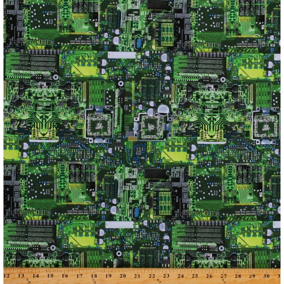Cotton Computer Technology Digital Cotton Fabric Print by the Yard (GAIL-C8326)