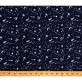 thumbnail image 1 of Cotton Constellations Shooting Stars Moons Starry Night Sky Fireflies Astronomy Rae Ritchie Dark Midnight Blue Cotton Fabric Print by the Yard (STELLA-SRR1716INDIGO), 1 of 1