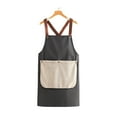 thumbnail image 1 of Cotton Cooking Apron Cross Back, Women'S Apron with Pockets Women'S Apron with Pockets, Cross Back Straps, Removable Hand Towel, Oil Resistant, for Cooking Baking, 1 of 9