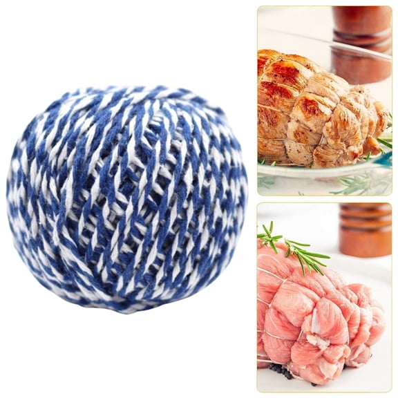 Cotton Cooking String Cozival Natural Cotton Cooking & Craft String - 1.5Mm Roll (~70M) for Tying Meat, Zongzi, Crab Tags & Knitting, Versatile Kitchen & Diy Tool, Natural Craft Twine, Blue