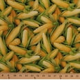 thumbnail image 1 of Cotton Corn Maize Fresh Vegetables Veggies Food Party Corn on the Cob Garden Farmers Market Corn Cobs Corn Husks Country Farmer J Cotton Fabric Print by the Yard (120-13191), 1 of 1