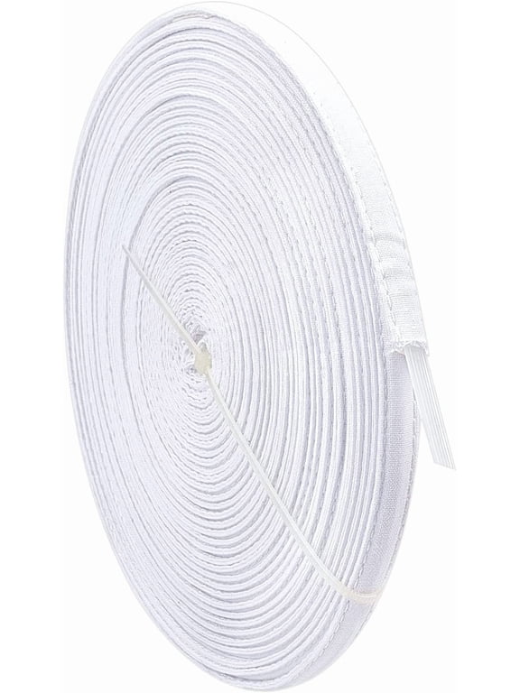 Cotton Covered Boning for Sewing 12 Yards 10mm Corset Boning Plastic Boning Poly Sewing Garment Accessories Bra Boning Tool for Corsets Bridal Gowns Evening Gowns Lingerie Hats White White