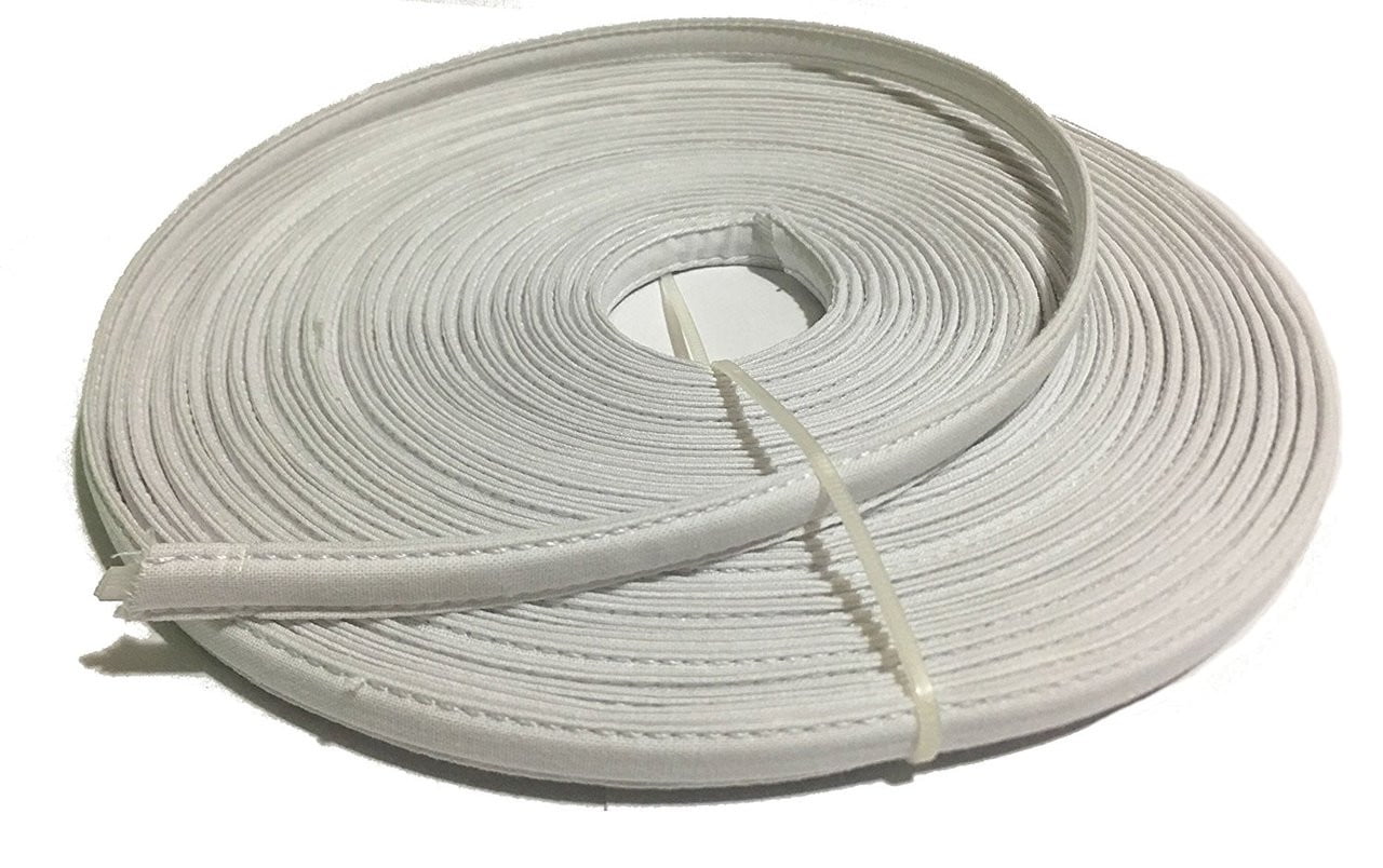 12 Yards Black Cotton Covered Poly Boning 12mm - Flexible Polypropylene Boning For Corsets, Gowns & Costumes