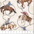 thumbnail image 1 of Cotton Cowboy Blues Western Rodeos Bucking Broncos Horses Lassos Wild West Northcott Cream Cotton Fabric Print by the Yard (DP28145-12), 1 of 1