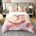 thumbnail image 1 of Cotton Cowgirl Boots Queen Duvet Cover Dreamy Flowers Diamonds Decor Shoes Bedding Set Teens Adults Yellow Sunshine Pink Rose Western Style Comforter Cover,2 Pillowcases,No Comforter, 1 of 6