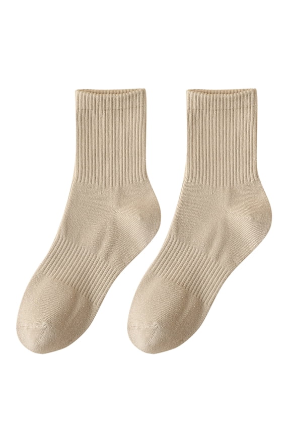 Cotton Crew Socks for Men and Women, Lightweight Athletic Running Socks, Sweat-Absorbent Breathable Spring Summer Tube Socks, Long Gym Stockings