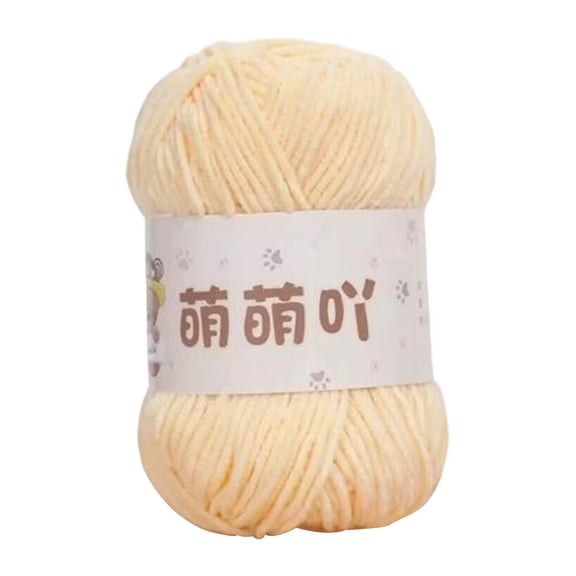 Cotton Crochet Yarn - Cream Yellow Cotton Crochet Yarn, Soft & Durable Yarn For Diy Crafts, Knitting, Amigurumi, Clothes, Home Decorations For Beginners & Crafters