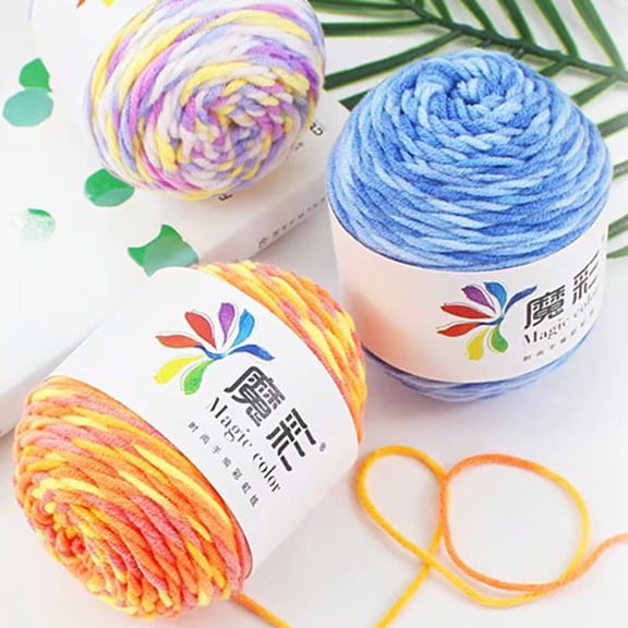 Cotton Crochet Yarn DIY Sweater Scarf Knitting Thread Soft Gradient Cotton Wool Line for Handmade Craft Supplies 1Pcs