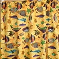 thumbnail image 1 of Cotton Curtain Animal Print 58 Inch Wide Fish Aquarium, 1 of 10