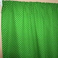 thumbnail image 1 of Cotton Curtain Polka Dots Print 58 Inch Wide / Mini Dots White on Green, 1 of 3