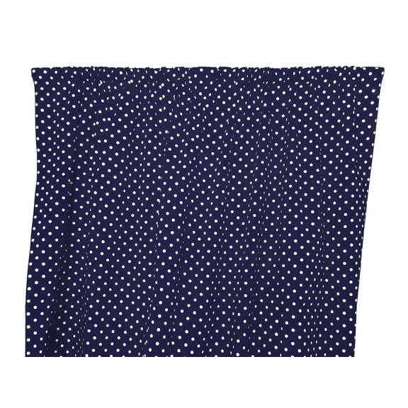 Cotton Curtain Polka Dots Print 58 Inch Wide / Small Dots White on Navy