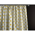 thumbnail image 1 of Cotton Curtain Polka Dots Print 58 Inch Wide / Yellow on White, 1 of 2