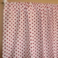 thumbnail image 1 of Cotton Curtain Stars Print 58 Inch Wide Red on White, 1 of 3