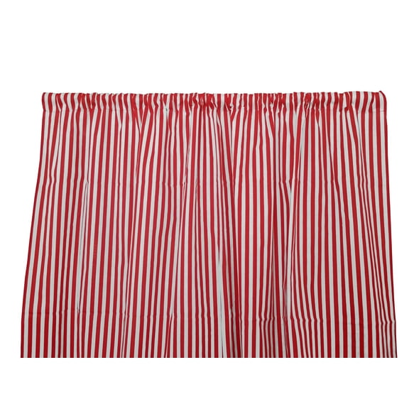 Cotton Curtain Stripe Print 58 Inch Wide /Half Inch Stripe Red and White