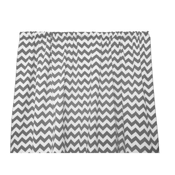 Cotton Curtain Zig-zag Chevron Print 58 Inch Wide Charcoal Grey