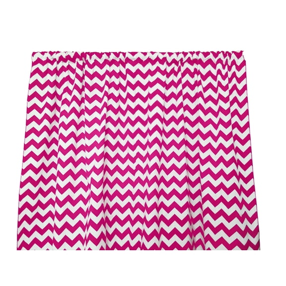Cotton Curtain Zig-zag Chevron Print 58 Inch Wide Fuchsia