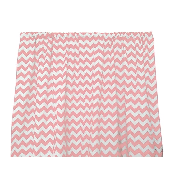 Cotton Curtain Zig-zag Chevron Print 58 Inch Wide Pink