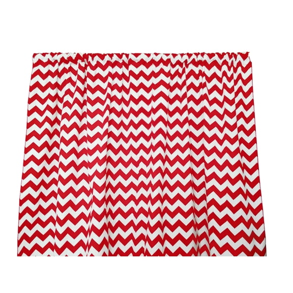 Cotton Curtain Zig-zag Chevron Print 58 Inch Wide Red
