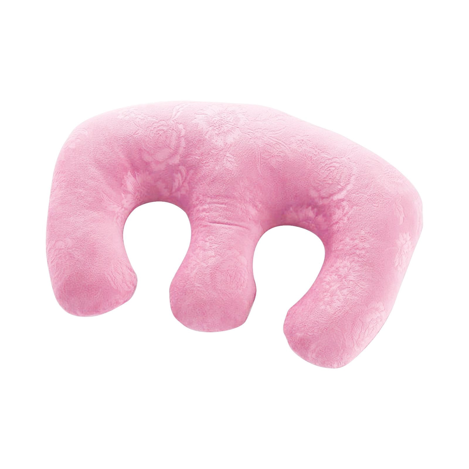 Cotton Detachable Chest Pillow Chest Pad Bolster Accessories for SPA Beauty Salon Home Use Travel Breastfeeding 1Piece - Pink