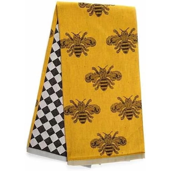 Cotton Dish Towel, Cute Decorative Kitchen Dish Towel for Cleaning and Home Decor, Queen Bee Woven