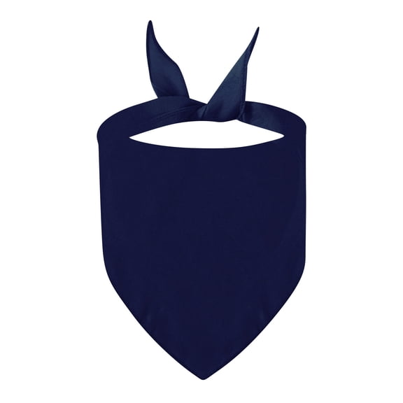 Cotton Dog Bandana, Reversible Triangle Pet Scarf Bib, Durable Handkerchief for Dogs and Cats(Navy,75cm)