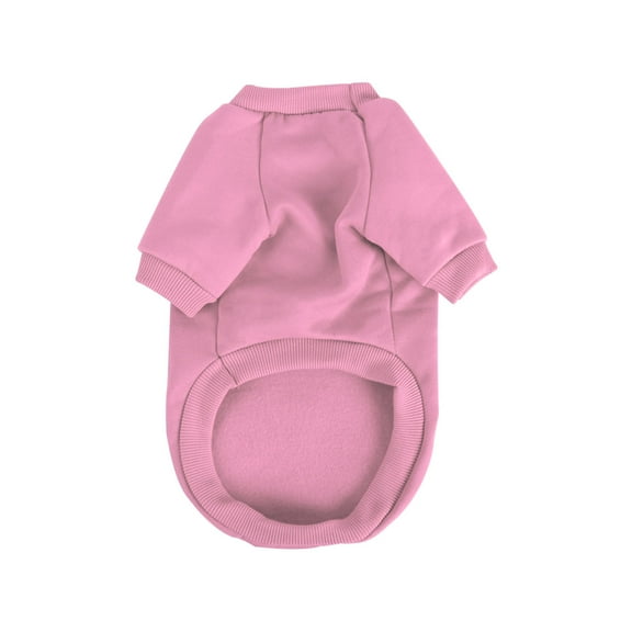 Polyester Dog Sweatshirt Pet Winter/Fall Clothes Fleece Lined Warm Coat for Small and Medium Dogs Pink M