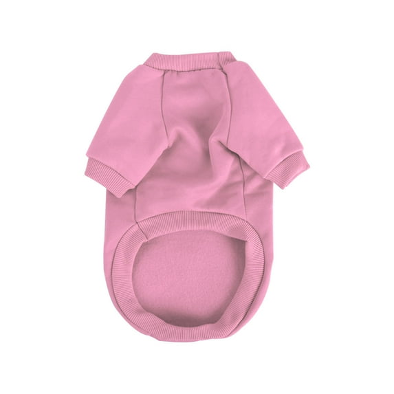 Polyester Dog Sweatshirt Pet Winter/Fall Clothes Fleece Lined Warm Coat for Small and Medium Dogs Pink M