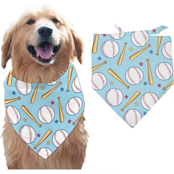 Cotton Dog's Kerchief Triangle Pet's Bandana Baseball 380x780mm for DIY