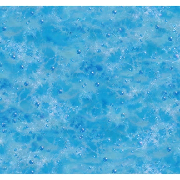 Cotton Dolphin Falls Landscape Medley Ocean Water Bubbles Elizabeth Studios Blue Cotton Fabric Print by the Yard (1611BLUE)