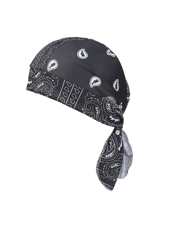 Cotton Doo Rag Cap Sweat Wicking Head Wraps Breathable Helmet Liner Beanie Dew Rags for Men