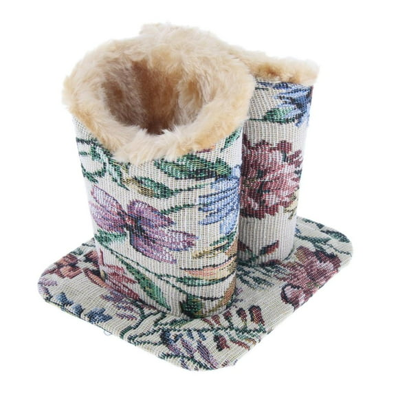 Cotton Double Head Upright Plush Eyeglasses Holder Holder