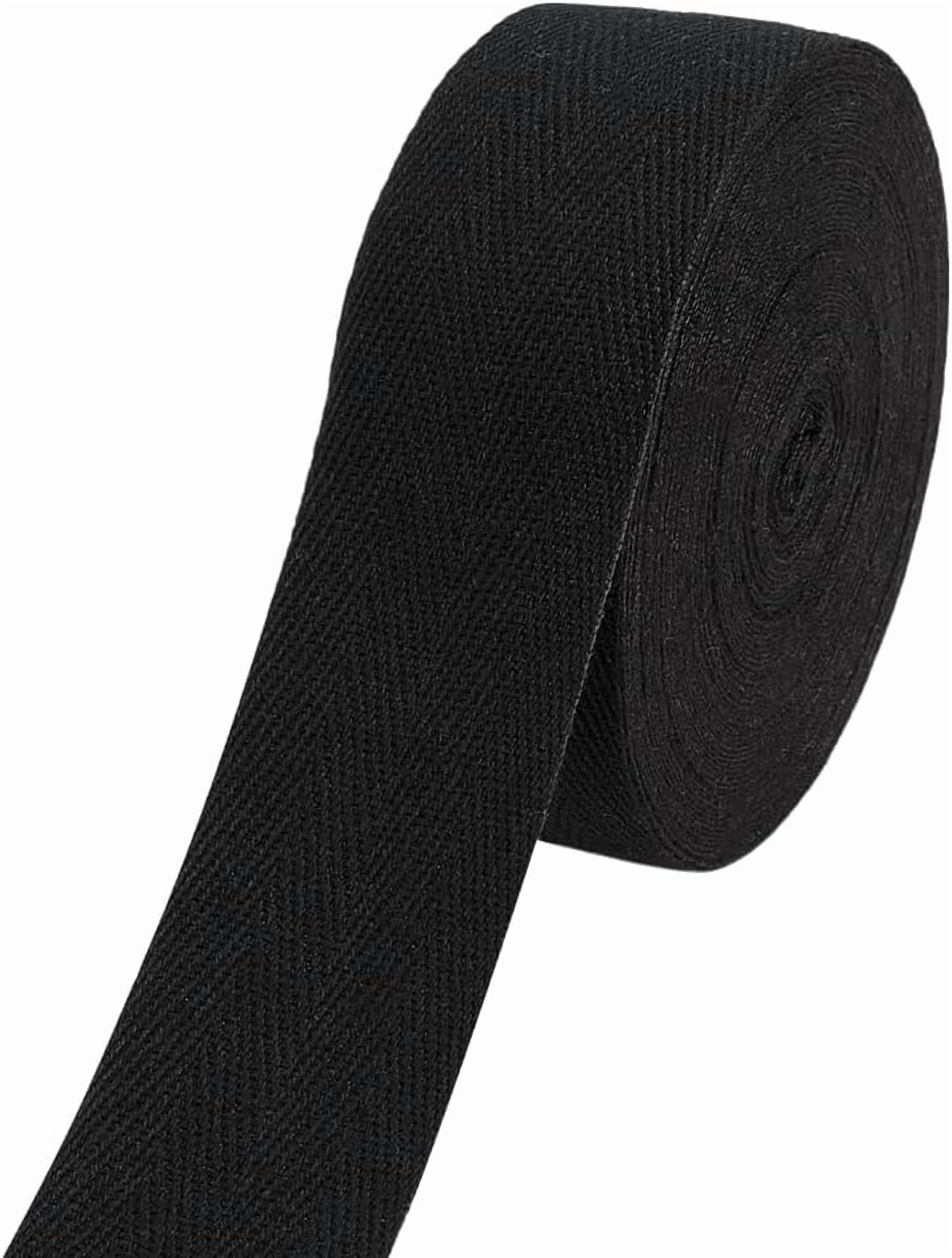 Cotton Double Herringbone Ribbon Clothes Accessories Black 2 inch(50mm ...