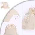 thumbnail image 1 of Cotton Drawstring Bag, Cotton Canvas Drawstring Backpack Foldable Sports Gym Bag for Women Men Gym Sports Trip, 1 of 6