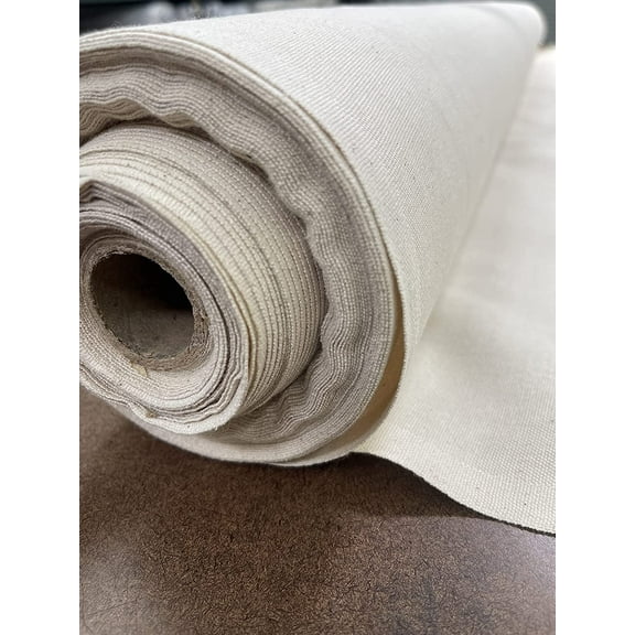 Sedona Designz 60" Wide Cotton Duck Canvas Fabric - 7oz Durable 100% Cotton (Natural, 1 Yard)