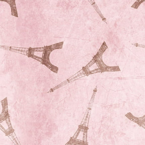 Cotton Eiffel Tower Allover Paris France Travel Tourists Attractions Ooh-La-La Jo Moulton Pink Cotton Fabric Print By the Yard (1401-14578-332)
