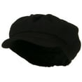 thumbnail image 1 of Cotton Elastic Big Size Newsboy Cap - Black 2XL-3XL, 1 of 5