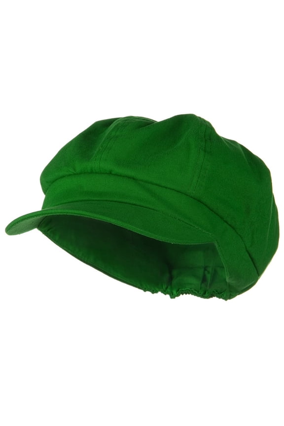 Cotton Elastic Big Size Newsboy Cap - Lime XL-2XL
